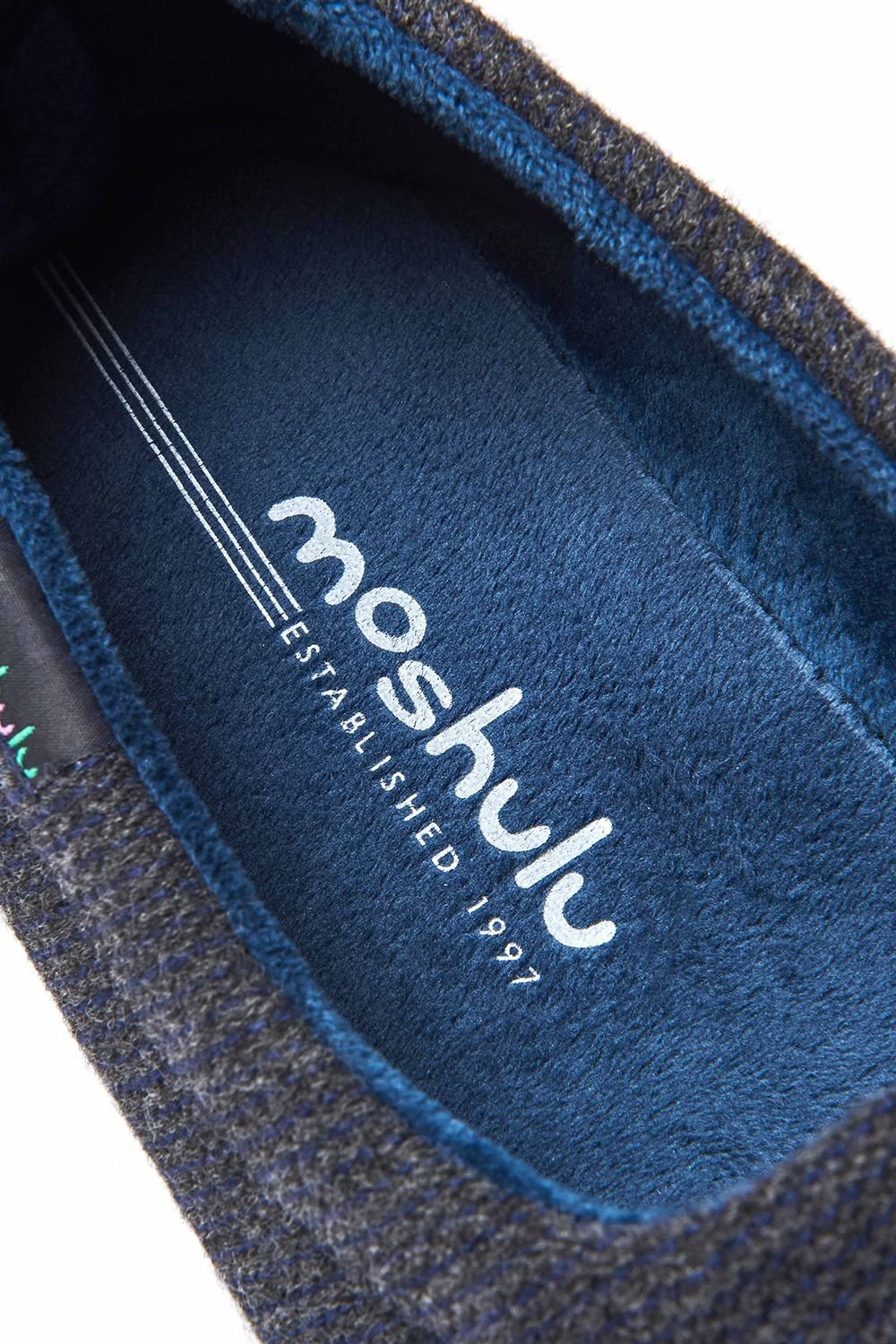 Moshulu Moshulu Men's 'Hornbeam' Textile Slippers in Blue - 4