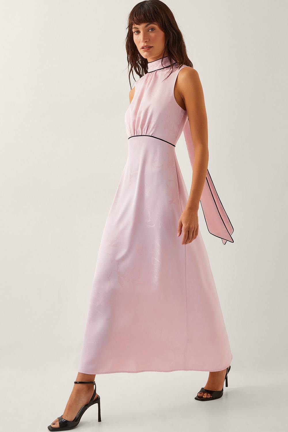 Monsoon Monsoon Women's Maeve Sleeveless Satin Midi Dress Pink - 3