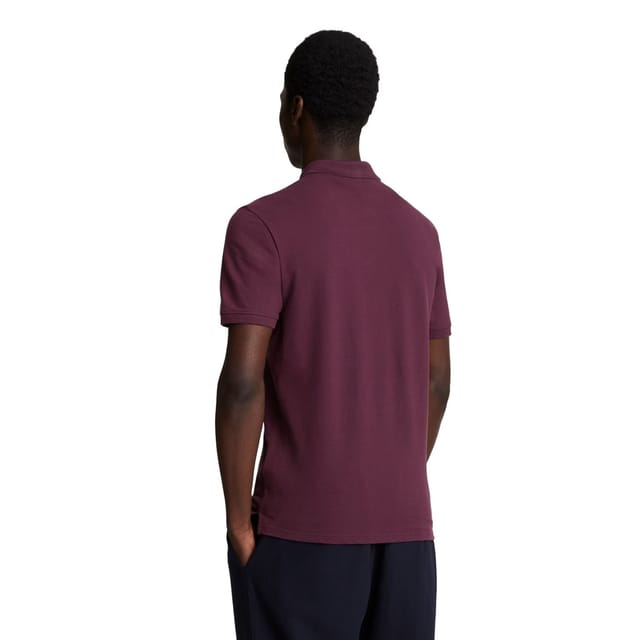 Lyle & Scott Lyle & Scott Men's Plain Polo Shirt in Burgundy - 2