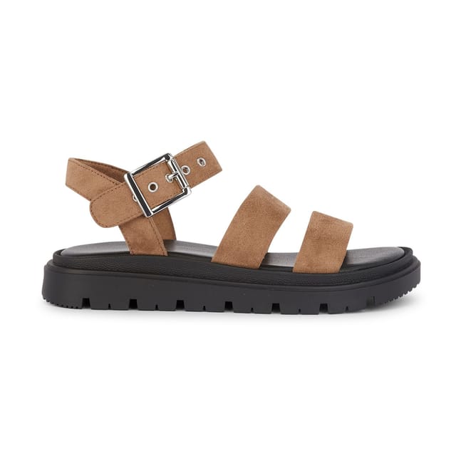 Truffle Collection Truffle Collection Women's Slip On Sandals Polyurethane Open Toe Flat Summer Shoes in Taupe - 3