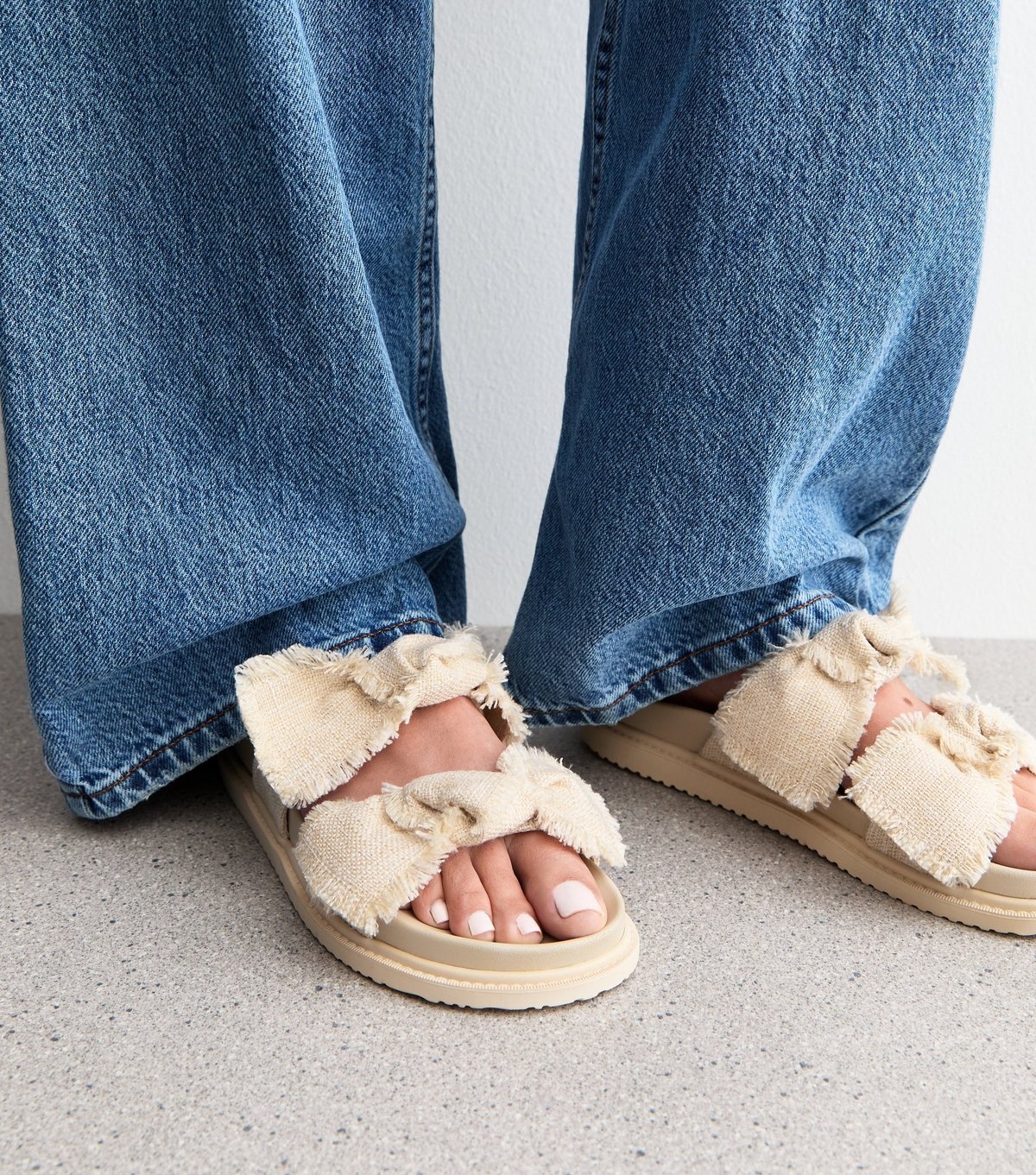 New Look Women's Cream Knotted Strap Sandals Vegan New Look - 2