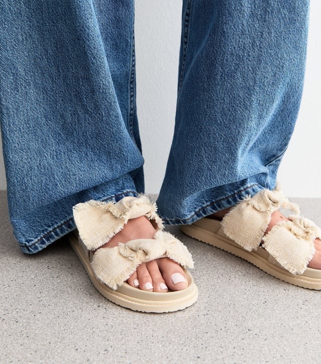 New Look Women's Cream Knotted Strap Sandals Vegan New Look - 2