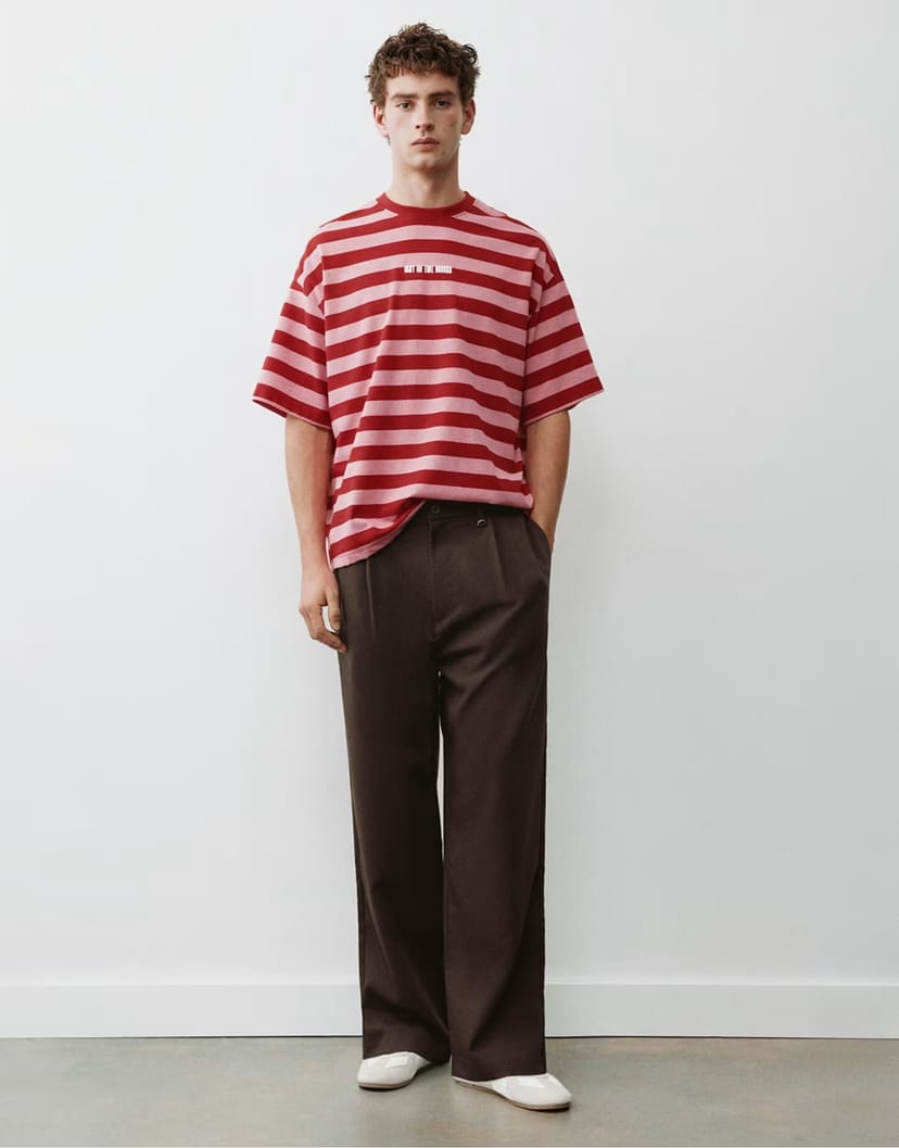 ASOS Pull&Bear Tailored darted trousers in brown - 1