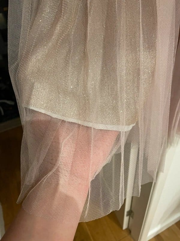 New Look Rose Pleated Tulle Midi Skirt