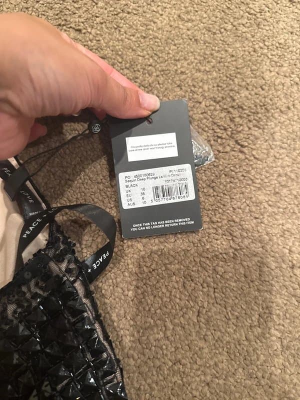 Missguided Missguided black fully embellished sequin dress size 10 brand new with tags rrp £130