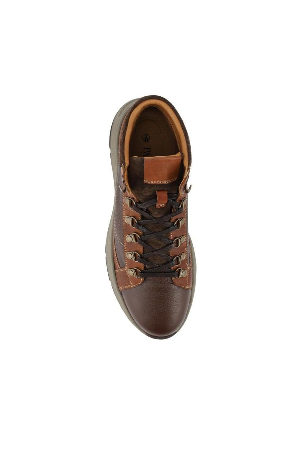 Pavers Pavers Men's Wide Fit Leather Cushioned Sole Boots in Brown - 4