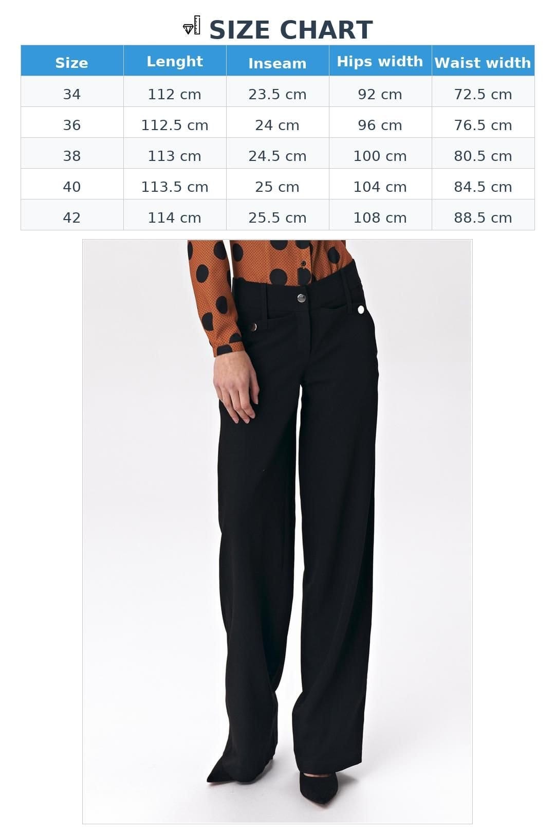 Love Lace Love Lace Women's Viscose Palazzo Office Trousers in Black - 4