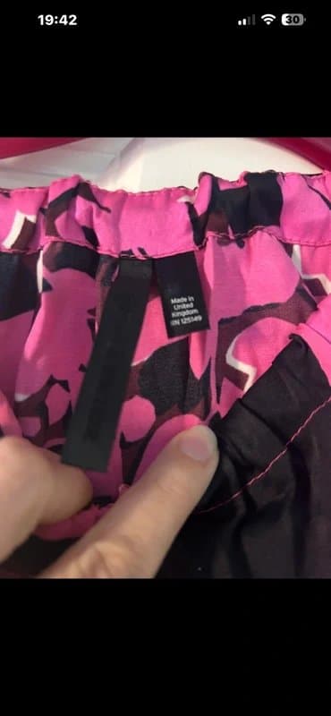 Topshop Topshop Boutique Pink & Black Floral Cutout Wrap Dress – Size UK 8