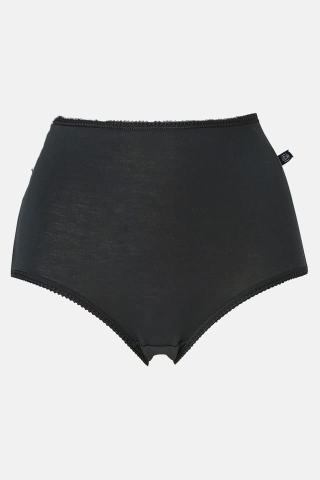 British Boxers British Boxers Women's Pack of Three "Kohl Black" Cotton Full Briefs in Black - 2