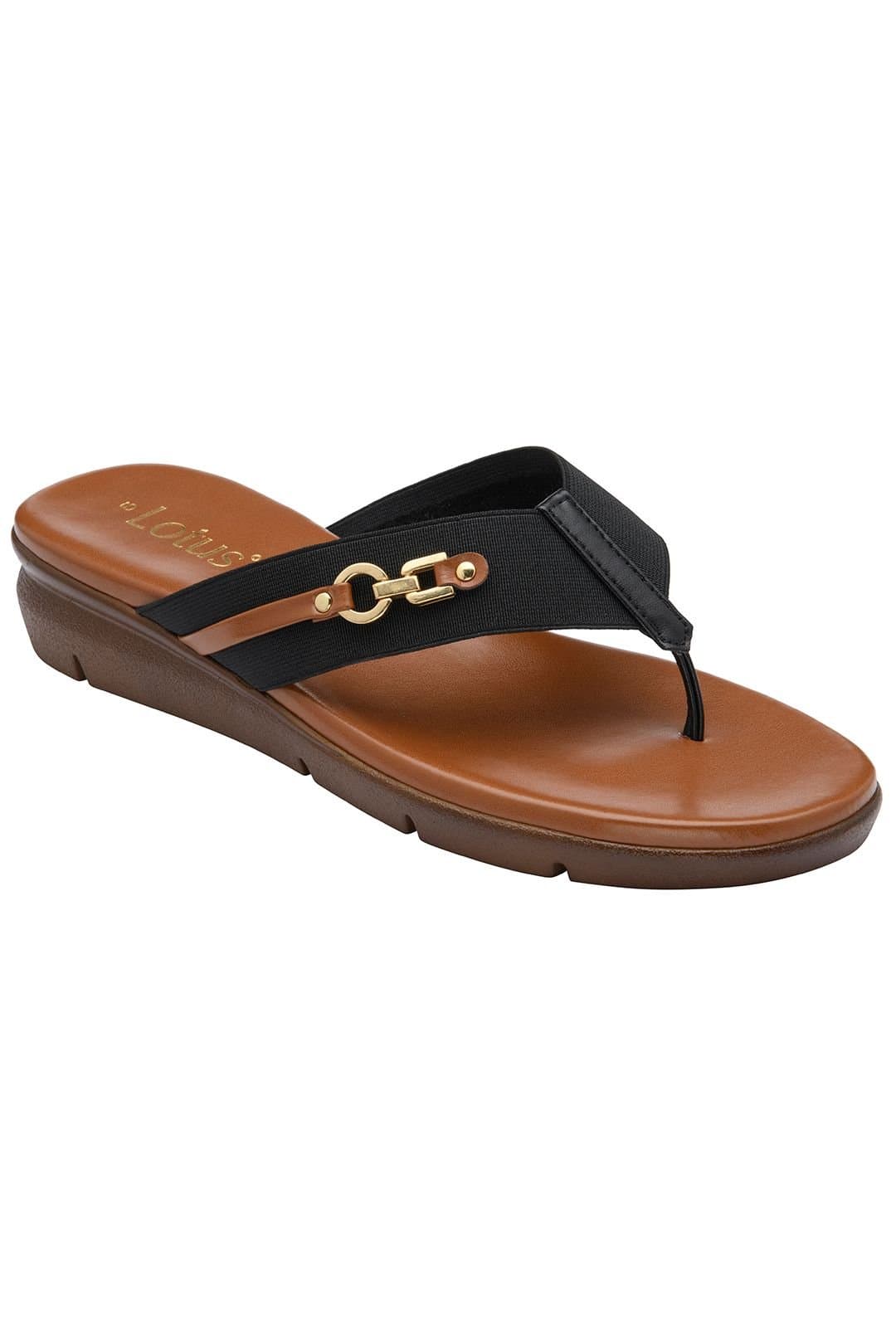 Lotus Lotus Women's 'Villana' Toe-Post Sandals in Black