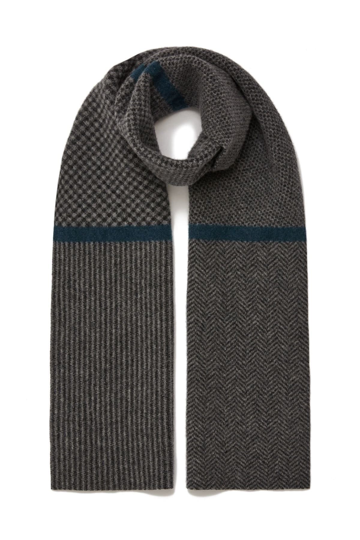 Celtic & Co Celtic & Co Men's Chevron Scarf in Aubergine