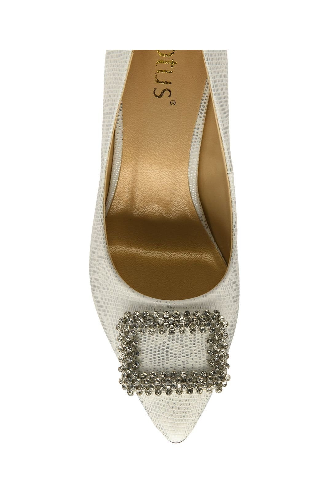 Lotus Lotus Women's Silver 'Petunia' Court Shoes - 4