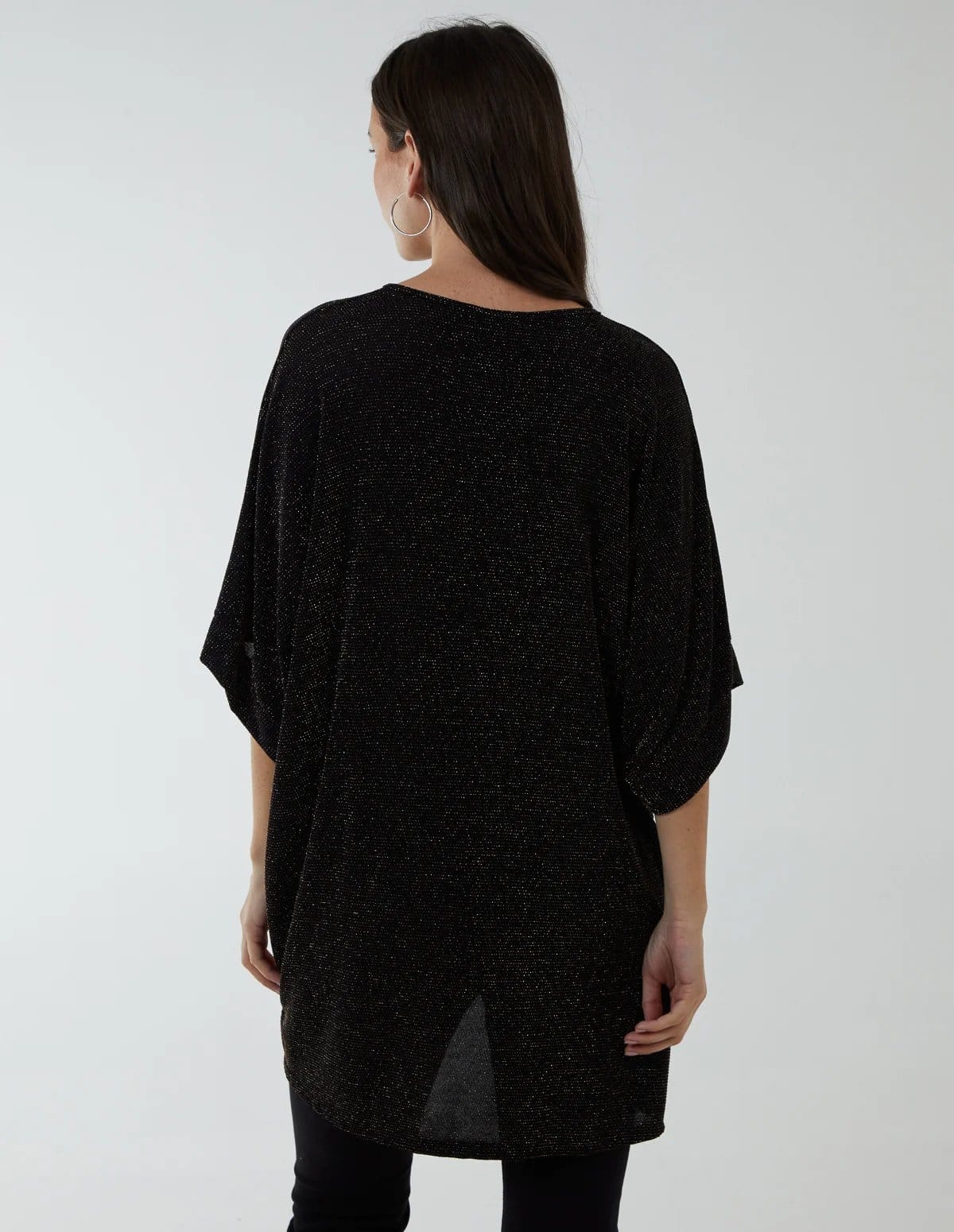 Blue Vanilla Twist Front Metalic Top - 4
