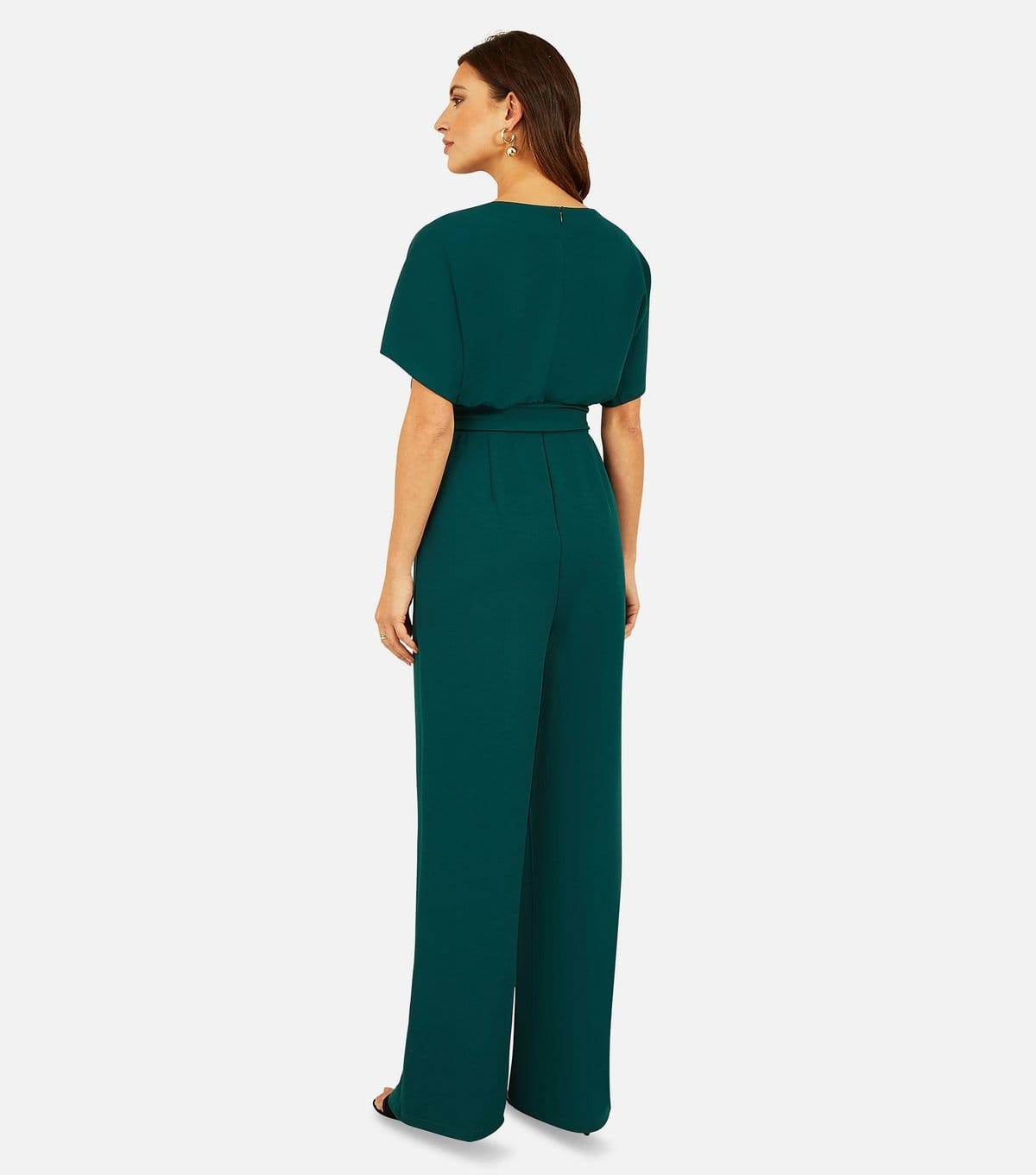 Mela Women's Green Batwing Belted Wide Leg Jumpsuit Mela New Look - 4