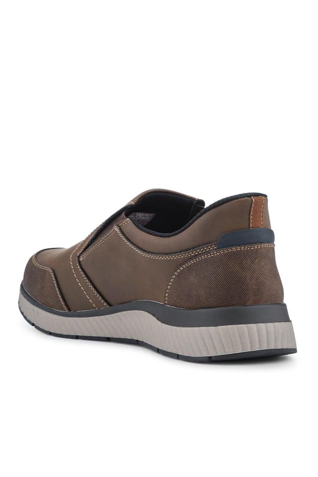 Pavers Pavers Men's Easy Step In Casual Laceless Shoes in Dark Brown - 3