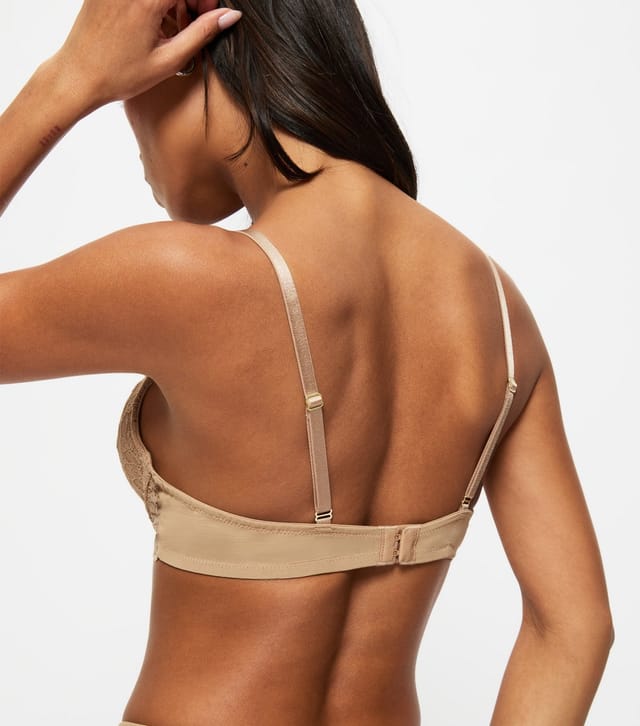 Ann Summers Women's Oatmeal Sexy Lace Smooth Plunge Bra Ann Summers New Look - 3