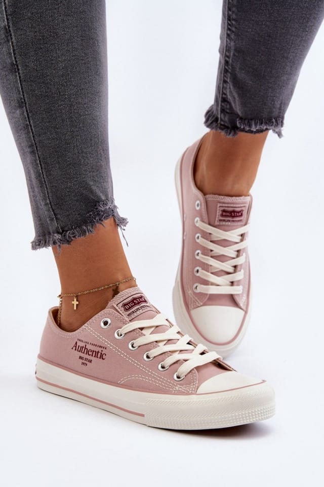 Love Lace Love Lace Women's Textile Warm Weather Sneakers with Grippy Rubber Sole Comfort in Pink - 3