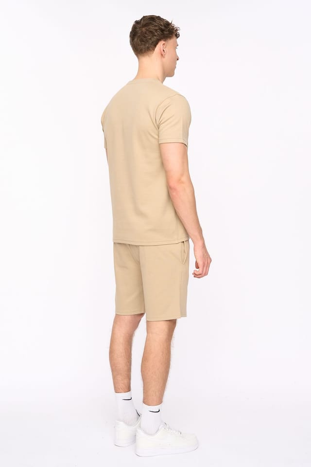 Duck&Cover Duck&Cover Men's Sherborn Textured Crew Neck T-Shirt with Embroidery in Stone - 3