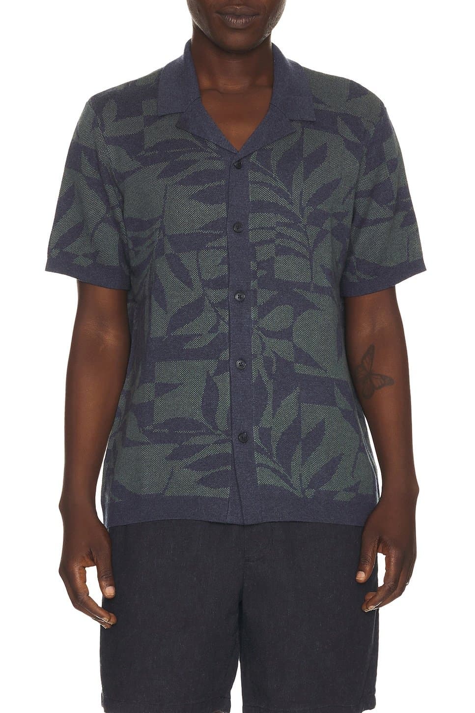revolve Ethan Sweater Button Down Shirt