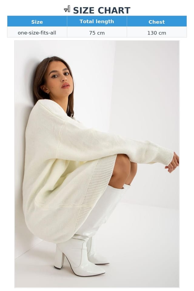 Love Lace Love Lace Women's Extended Cut Heart Neck Sweater Long Sleeve in Cream - 3