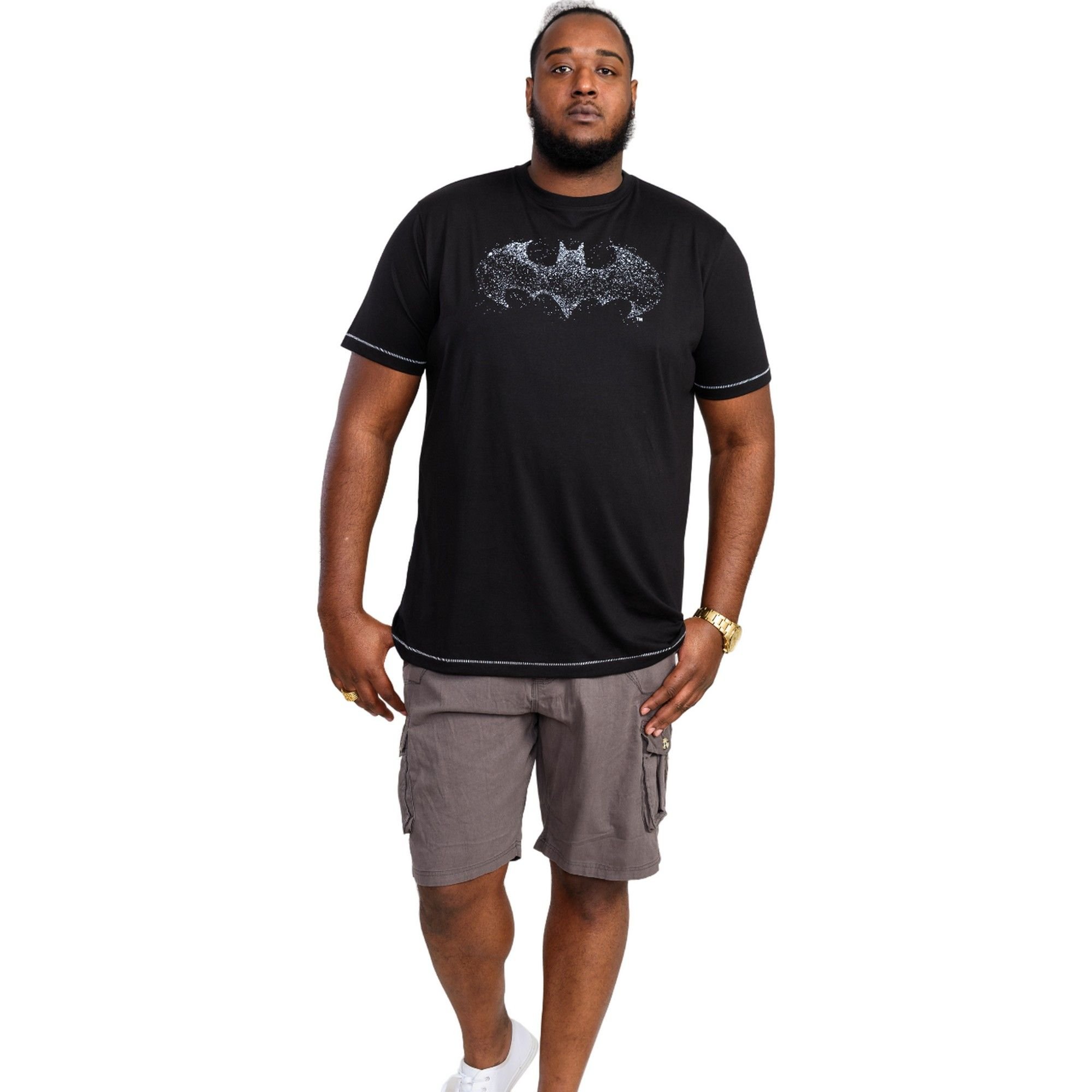 Duke Clothing Duke Clothing Men's D555 Robin Batman Crew Neck Kingsize T-Shirt in Black - 3