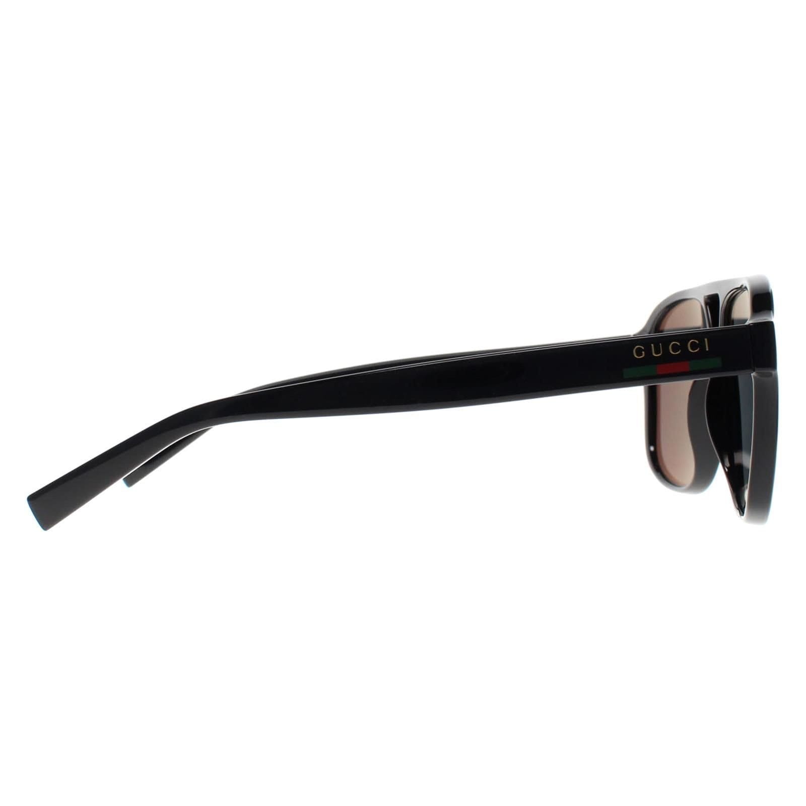 Gucci Gucci Men's Aviator Shiny Black Grey Polarized GG1856S - 4