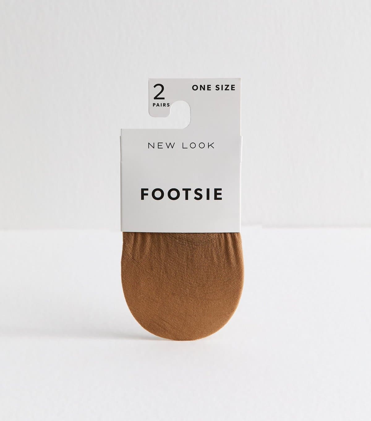 New Look New Look Tan Sheer Footsie Socks Pack of 2