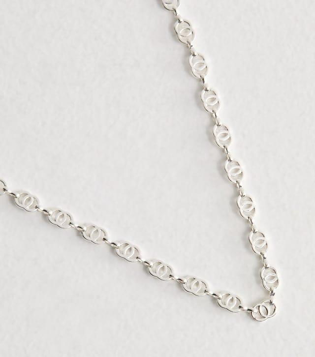 New Look Silver Tone Double Circle Link Necklace New Look - 3