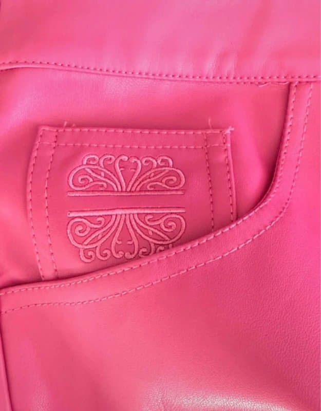 Never Fully Dressed Never fully dressed hot pink faux leather jeans size 22