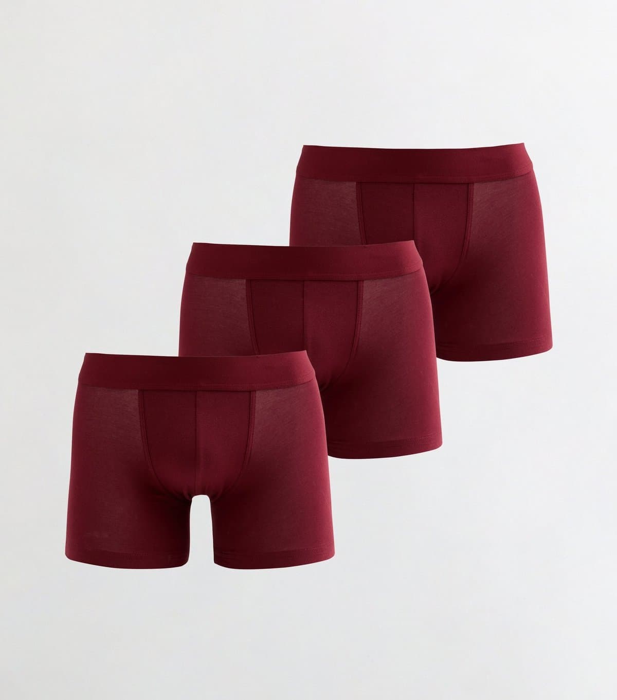 New Look Men's Pack Of 3 Burgundy Boxers New Look