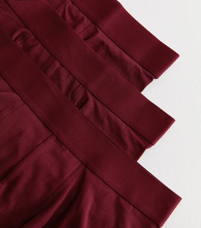 New Look Men's Pack Of 3 Burgundy Boxers New Look - 2