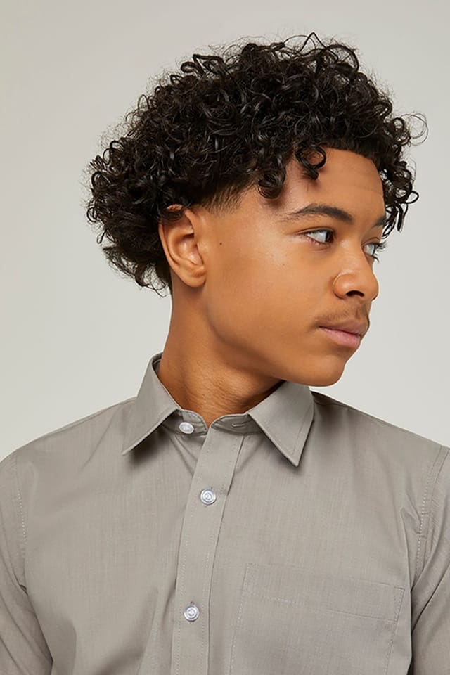 TRUTEX TRUTEX Men's 2 Pack Short Sleeve Non-Iron Boys' School Shirts in Grey - 3
