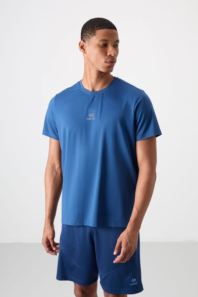 Tommy Life Tommy Life Men's Logo Patch Short-Sleeve T-Shirt in Blue - 2