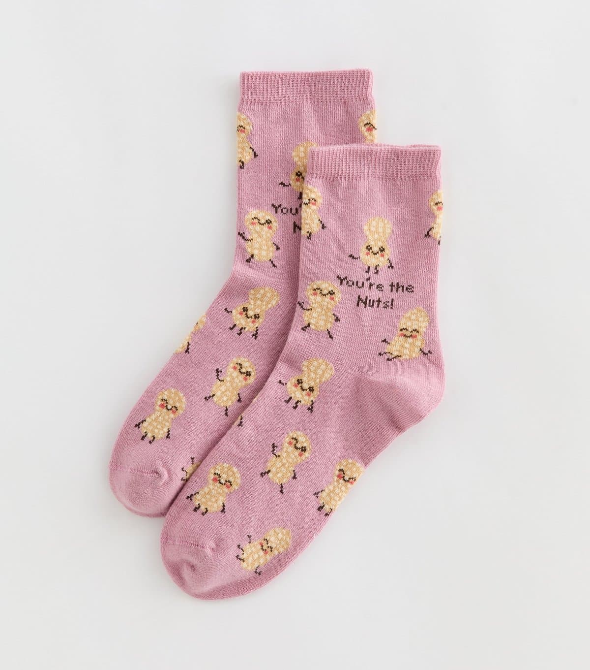 New Look New Look Light Pink Peanut Patterned Ankle Socks