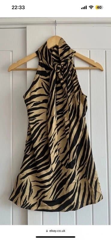 Never Fully Dressed Never Fully Dressed Tiger Halter Neck Top
