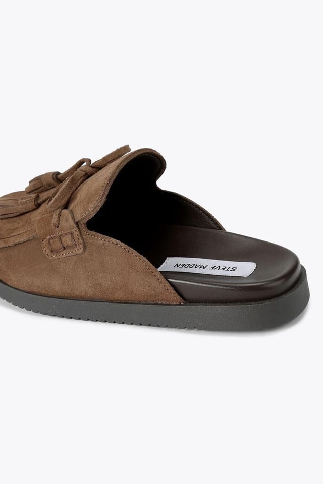 Steve Madden STEVE MADDEN Women's 'Maurea Mid Brown' Suede Flats in Brown - 3