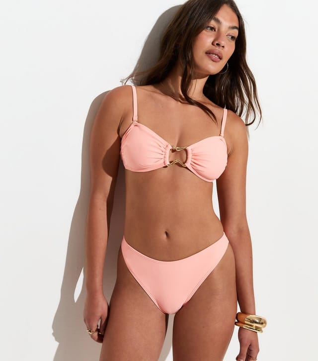 New Look Women's Coral High Leg Hipster Bikini Bottoms New Look - 3