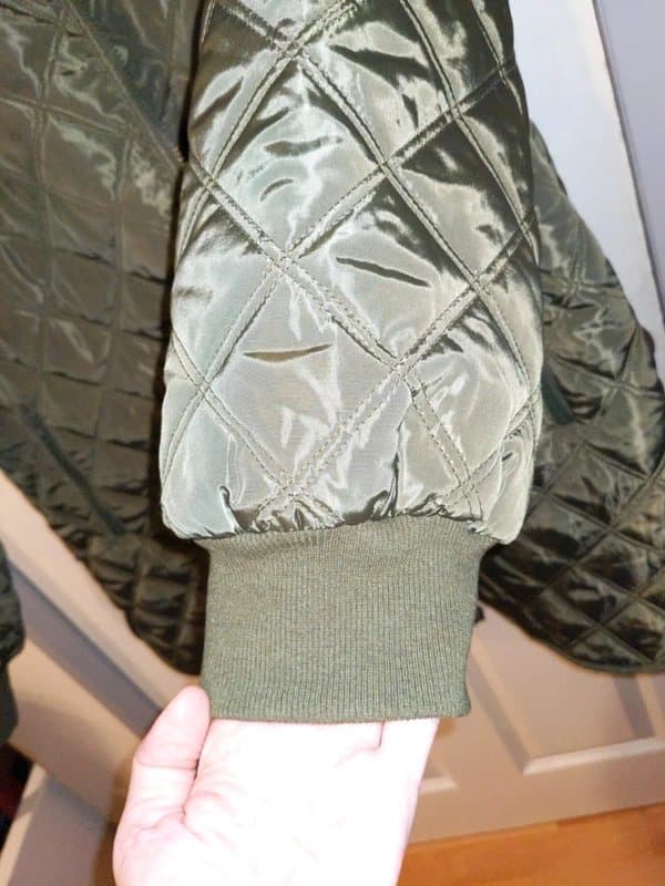 Emery Rose 💚💥 Emery Rose Windproof Lightweight Khaki Quilted Raincoat Vintage Jacket with Zipper, 14-16