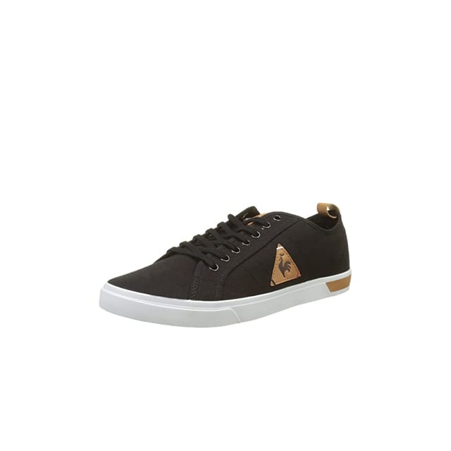 Le Coq Sportif Le Coq Sportif Men's Lace-Up Black Canvas Plimsolls - 3