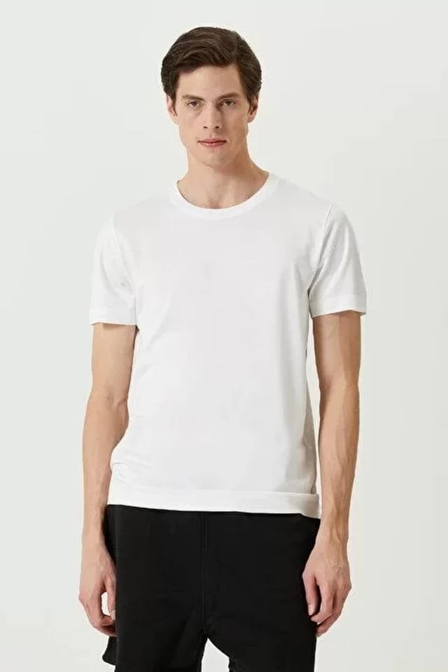 Janes Janes Men's Basic Crew Neck T-Shirt in White - 3