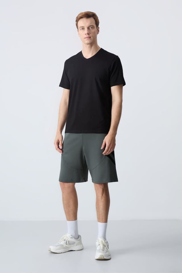 Tommy Life Tommy Life Men's Fleece Sweat Shorts in Grey - 3