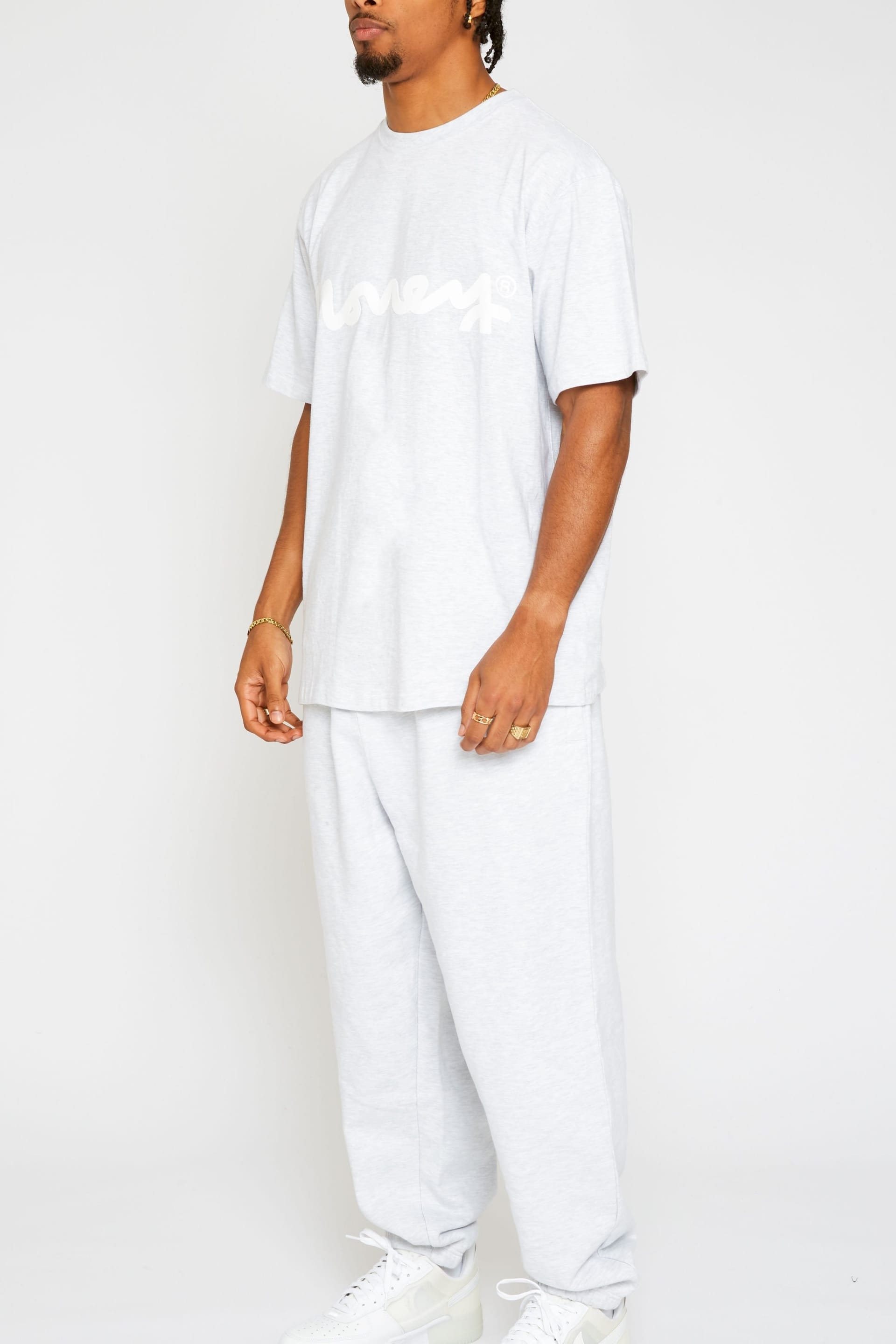 Money Money Men's Sig Ape Trackpant in Pale Grey - 4