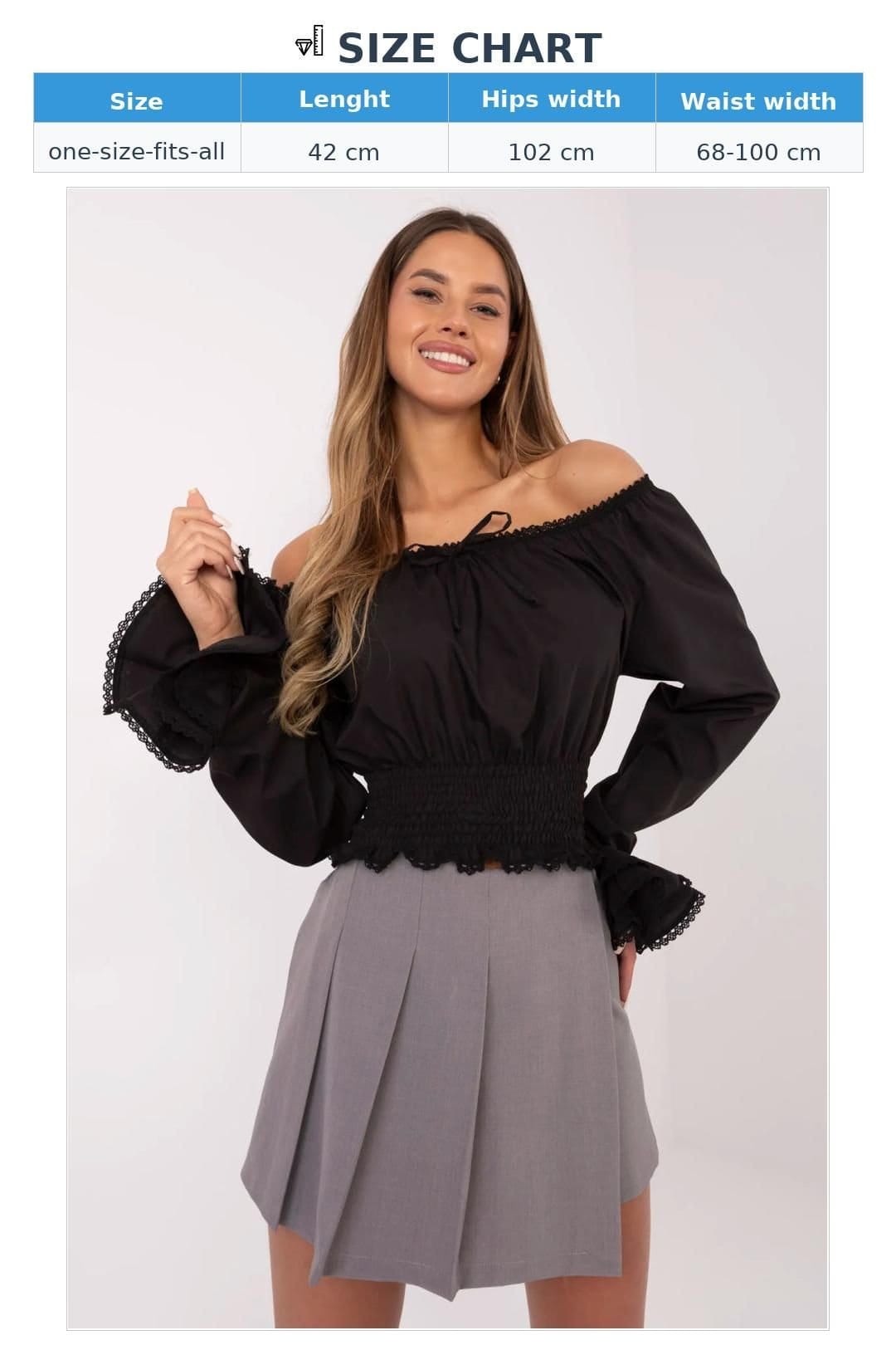 Love Lace Love Lace Women's Pleated High Waist Skirt Shorts with Elastic in Grey - 4