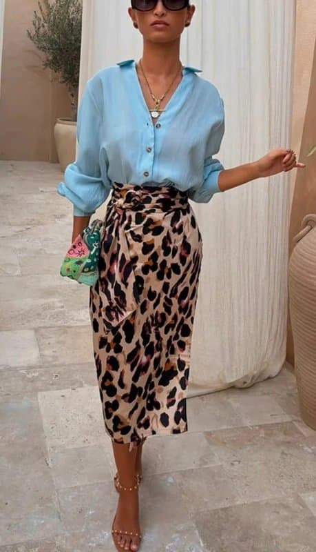 Never Fully Dressed Never Fully Dressed Jaspre Leopard Print Wrap Around Skirt size small