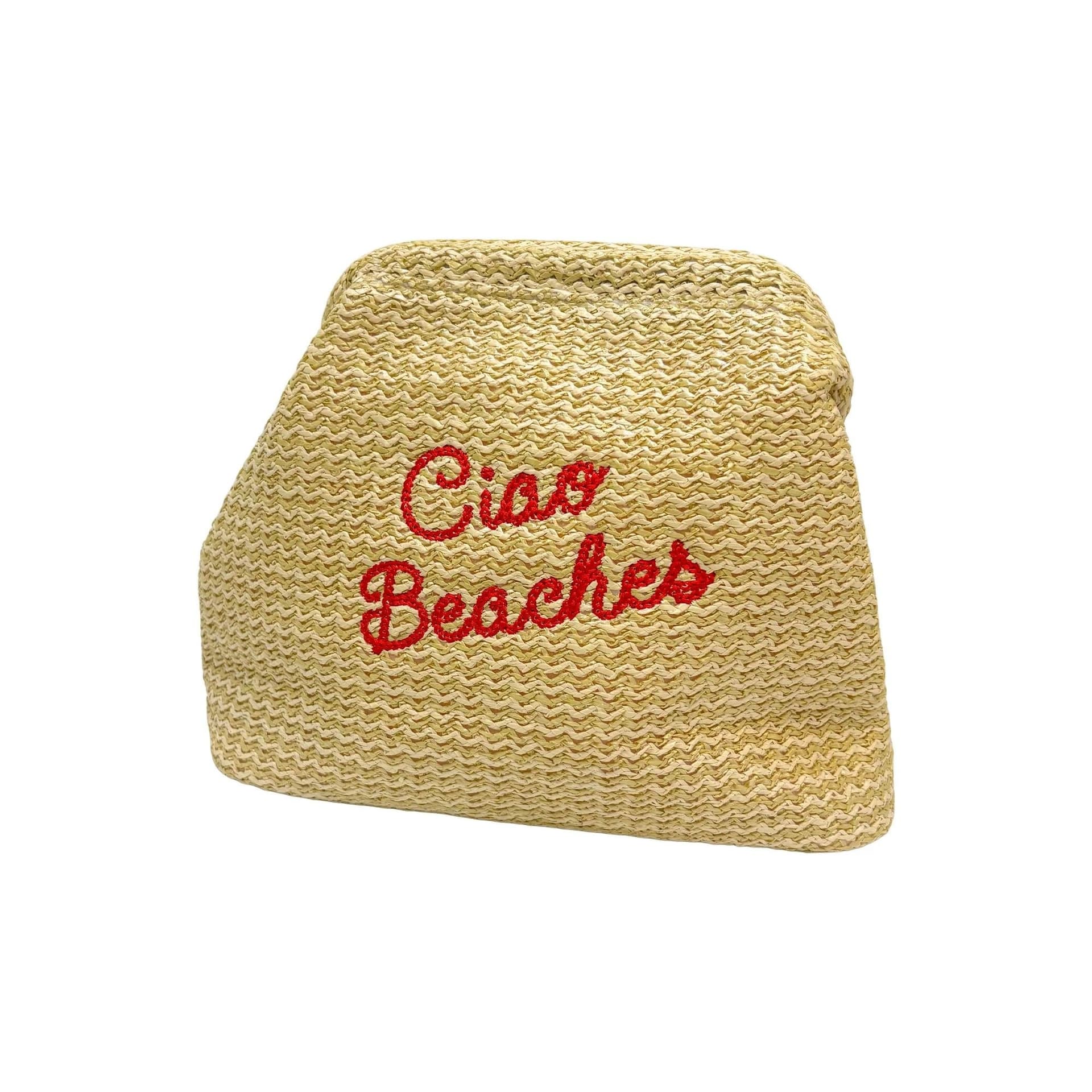 Lilly Loves Lilly Loves Beige Straw Clutch for Women