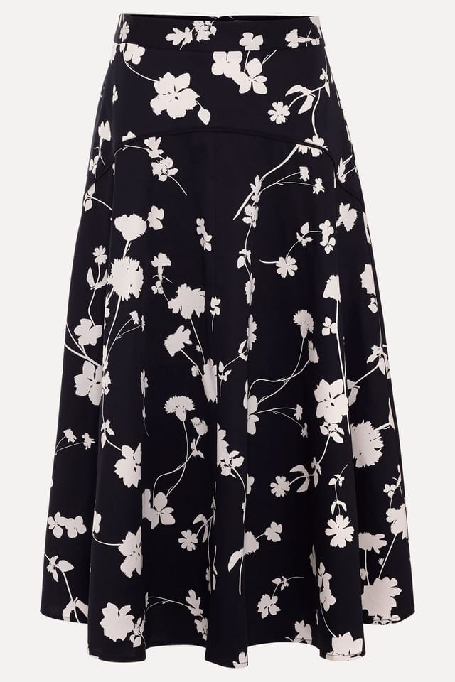 Phase Eight Phase Eight Women's Mavis Floral Skirt in Black - 2