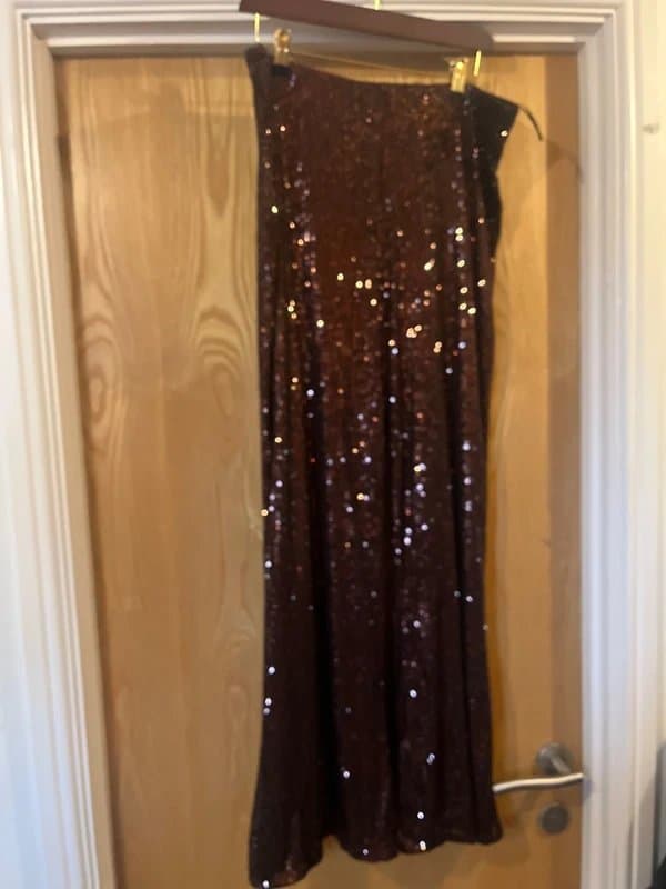 New Look Bronze Sequin Trousers
