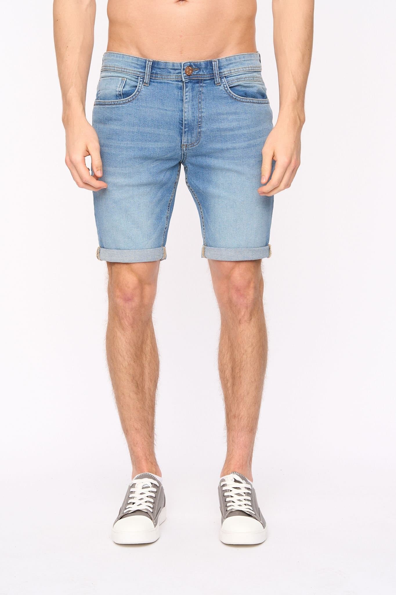 Duck&Cover Duck&Cover Light Blue Denim Shorts for Men