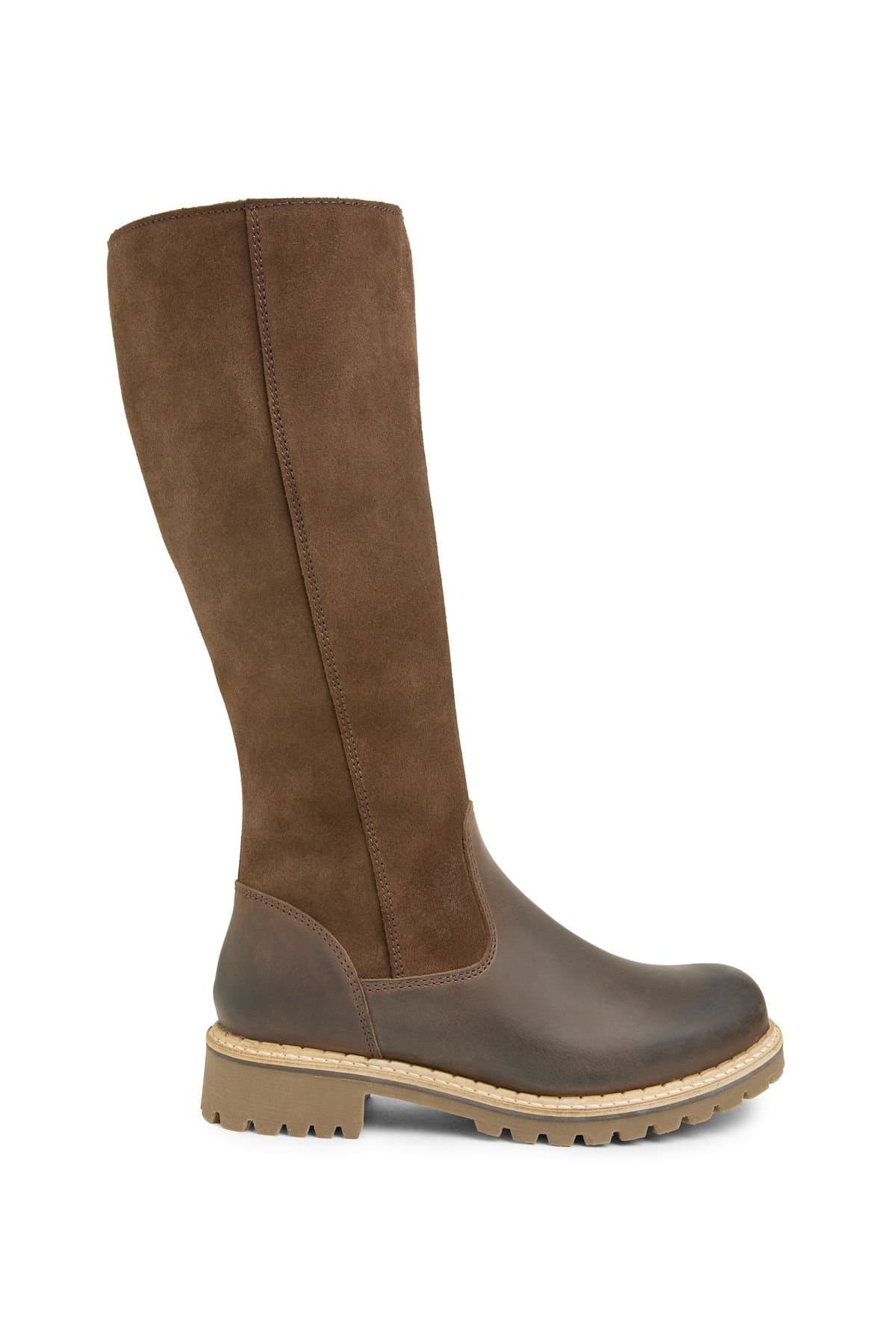 Celtic & Co Celtic & Co Women's Waterproof Shearling Lined Tall Boot in Dark Brown