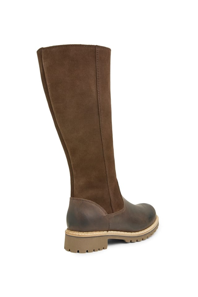 Celtic & Co Celtic & Co Women's Waterproof Shearling Lined Tall Boot in Dark Brown - 3